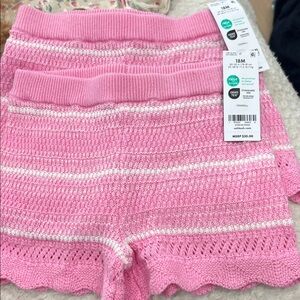 OshKosh B'gosh Pink Knit Scalloped-Hem Shorts
